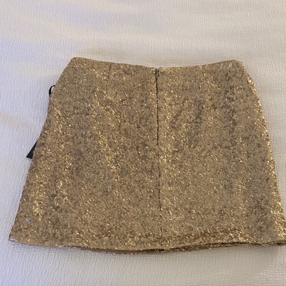 Gold Sequin Wrap Skirt - Picture 4 of 6